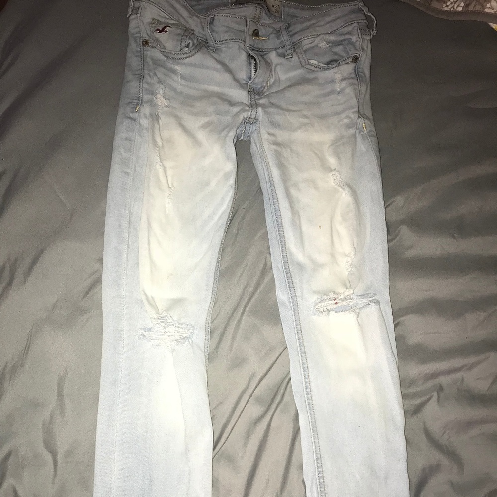 Light Wash Distressed Skinny Jeans